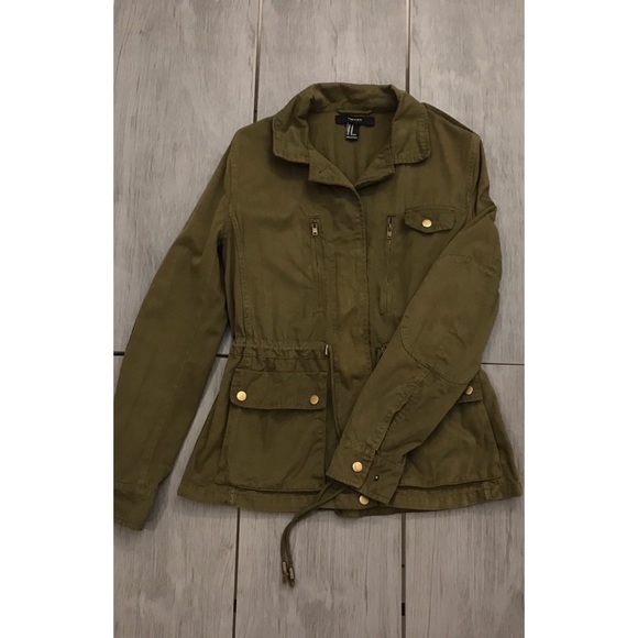 Forever 21 Jackets & Blazers - Forever 21 utility jacket green army style